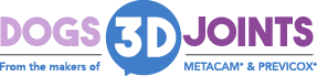 Logo: Dogs 3D Joints - From the makers of METACAM & PREVICOX